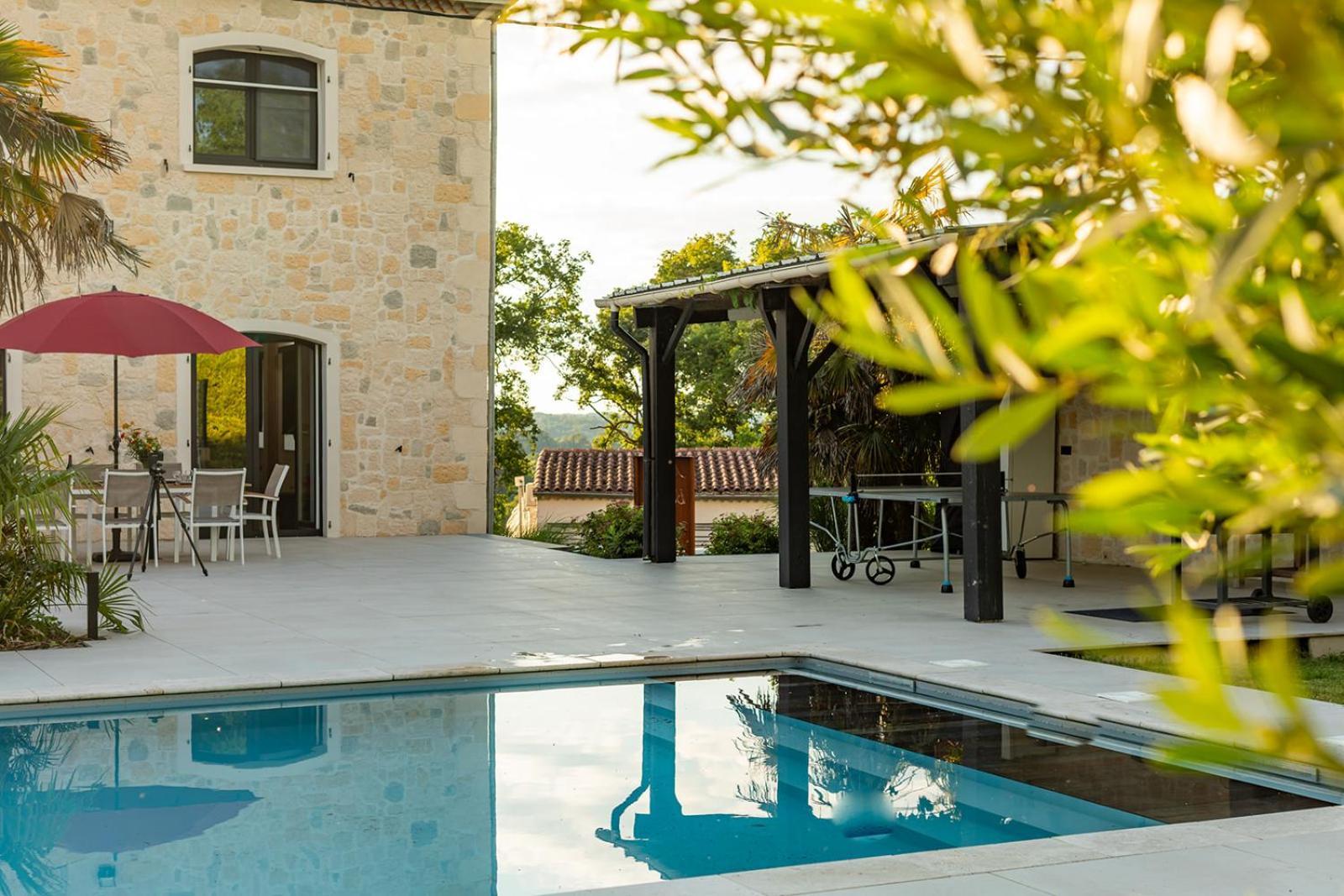 Villa Au Petit Bonheur Avec Clim - Hameau Au Calme - Piscine Chauffee - Petanque Moncrabeau المظهر الخارجي الصورة
