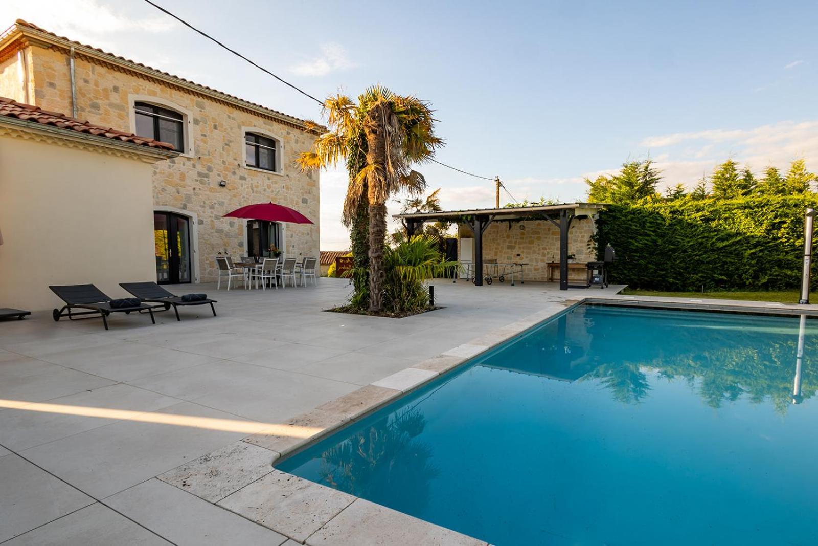 Villa Au Petit Bonheur Avec Clim - Hameau Au Calme - Piscine Chauffee - Petanque Moncrabeau المظهر الخارجي الصورة